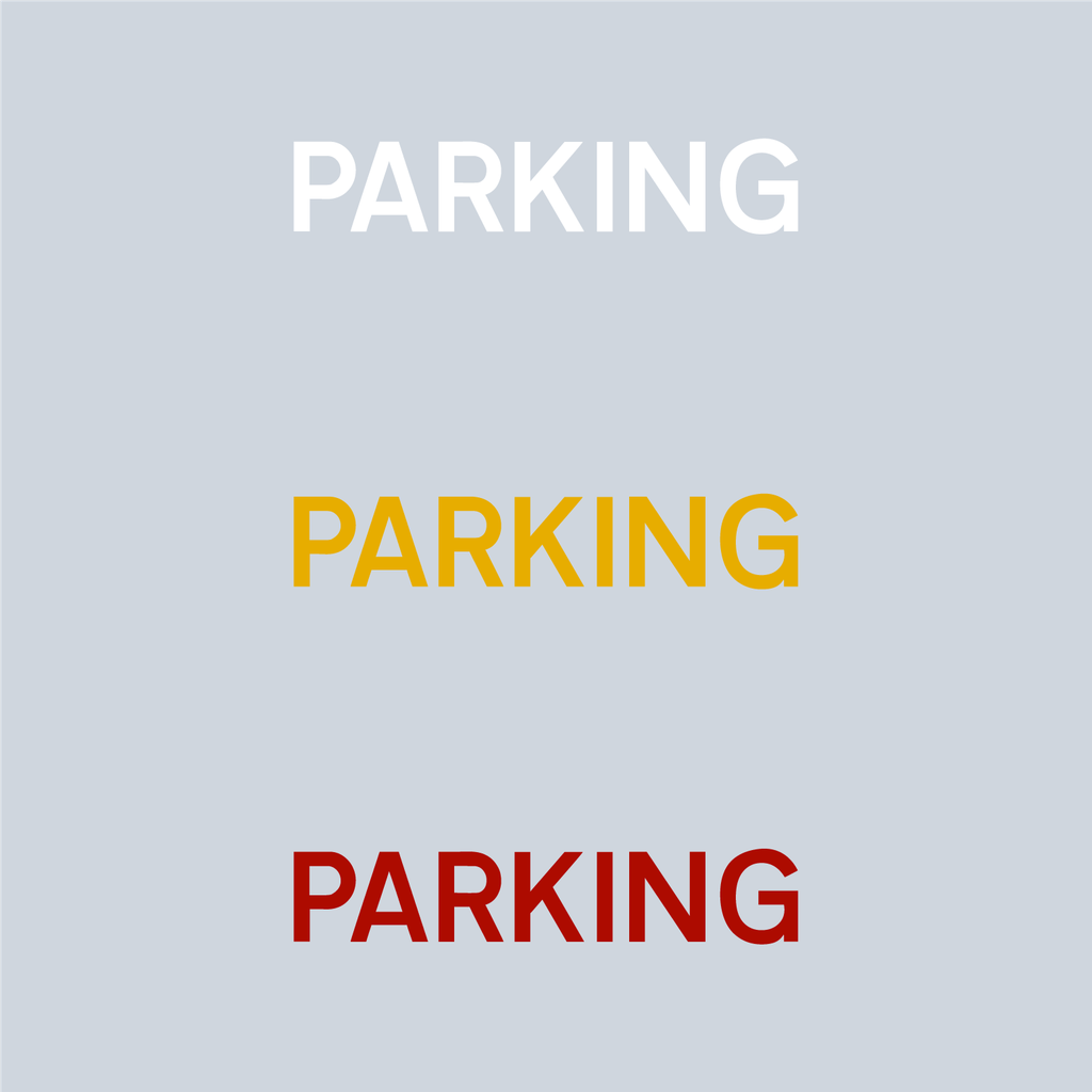 Preformed Thermoplastic Letters 'PARKING'