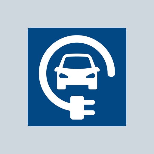 [TREV003-1000B] Electric Car Charging Symbol 3 (Dark Blue)