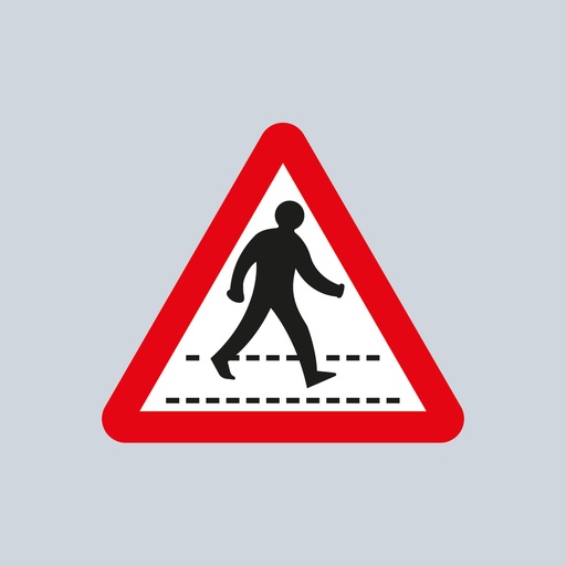 [TRTR544-1200] Triangular Sign 544 (Zebra Crossing Ahead) (1200mm x 1200mm)