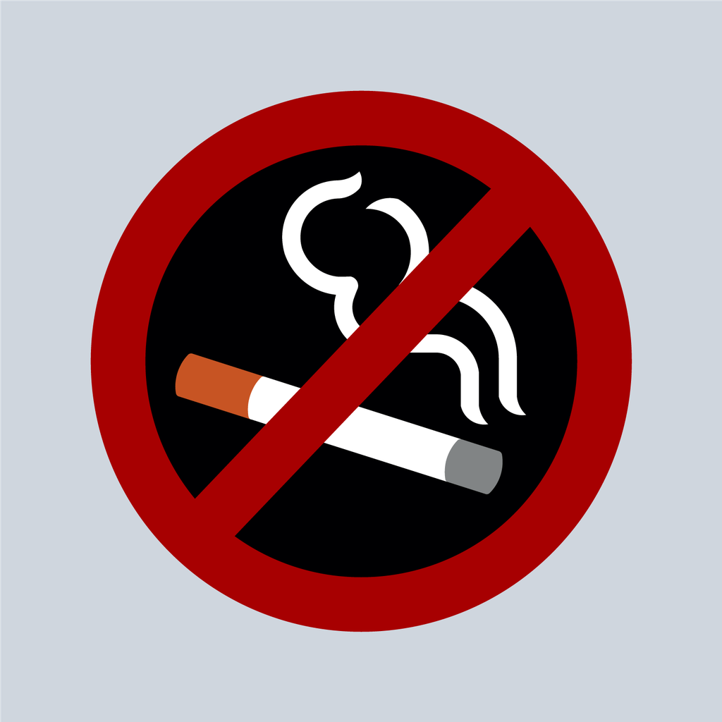 [TRSMN-295BL] No Smoking Sign (Black, 295mm)