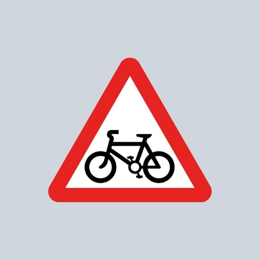 Triangular Sign 950 (Cycle Route / Race Ahead)
