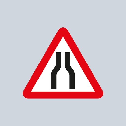 Triangular Sign 516 (Road Narrows on Both sides)
