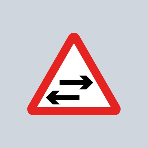 Triangular Sign 522 (Two-Way Traffic on route Crossing ahead)