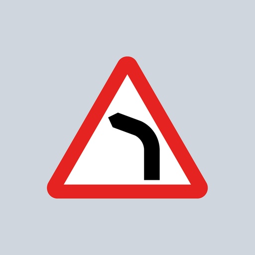 Triangular Sign 512 (Bend Ahead - Left)