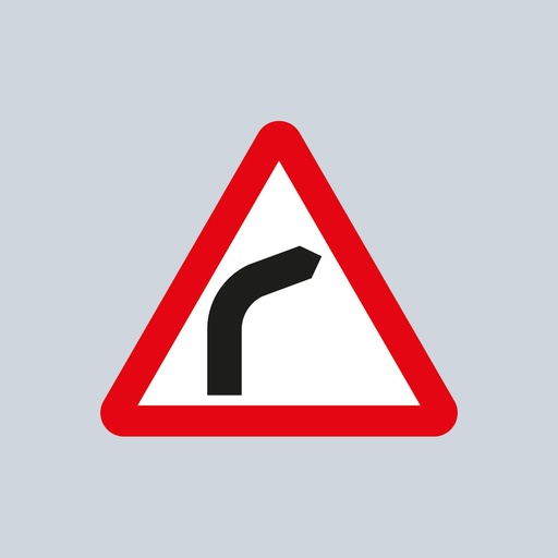 Triangular Sign 512 (Bend Ahead - Right)