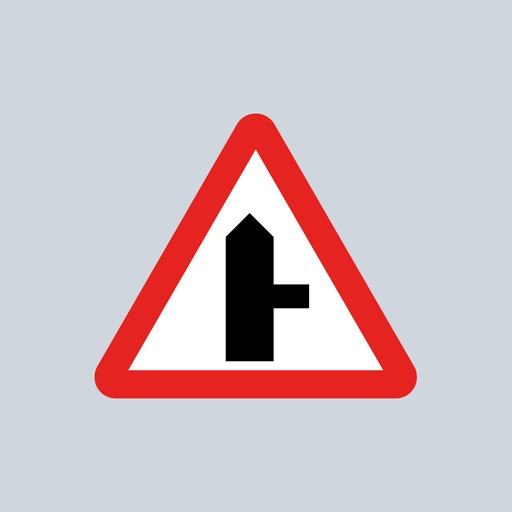 Triangular Sign 506.1 (Side Road Ahead - Right)