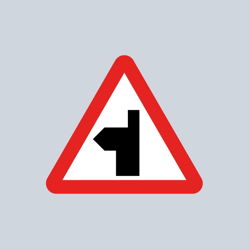 Triangular Sign 506.1 (Side Road Ahead - Priority Left)