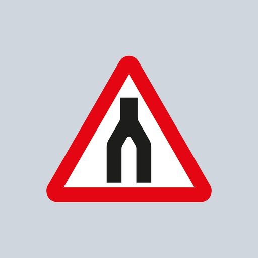 Triangular Sign 520 (Dual Carriageway ends Ahead)