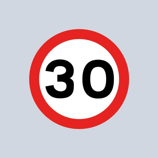 Speed Roundel Red, White & Black - 30