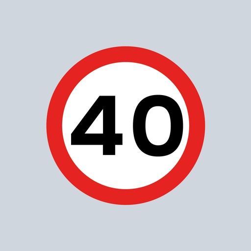 Speed Roundel Red, White & Black - 40