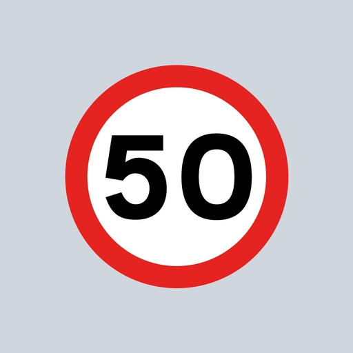 Speed Roundel Red, White & Black - 50