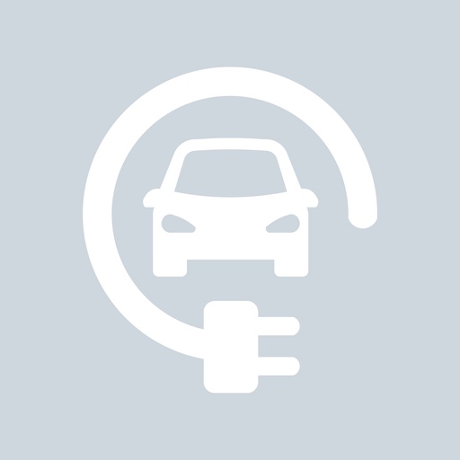 Electric Car Charging Symbol 3 - White