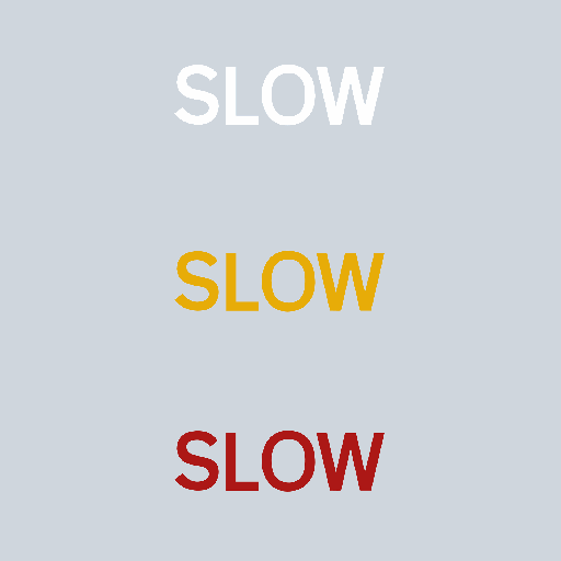 Preformed Thermoplastic Letters 'SLOW'