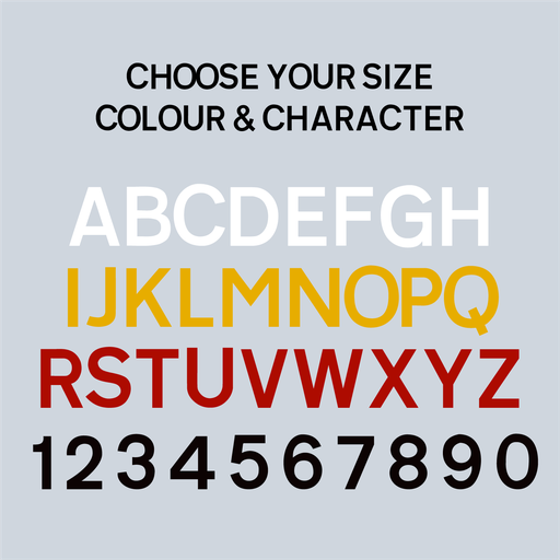 Preformed Thermoplastic Letters/Numbers - Bespoke Characters
