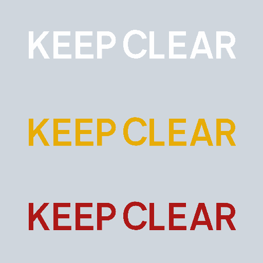 Preformed Thermoplastic Letters 'KEEP CLEAR'