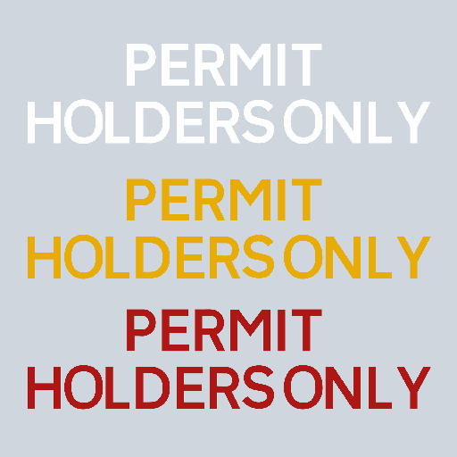 Preformed Thermoplastic Letters 'PERMIT HOLDERS ONLY'