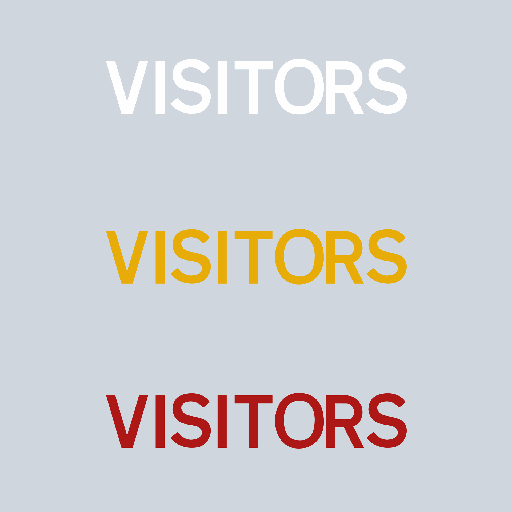 Preformed Thermoplastic Letters 'VISITORS'