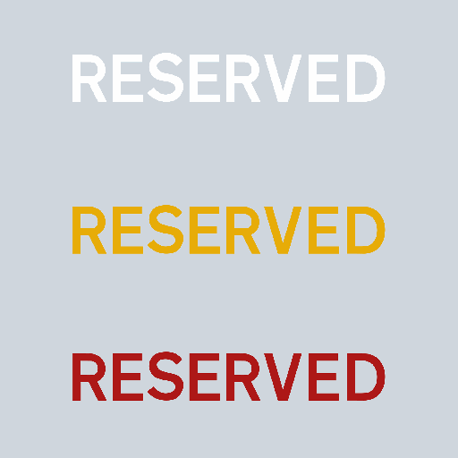 Preformed Thermoplastic Letters 'RESERVED'