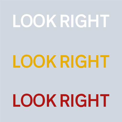 Preformed Thermoplastic Letters 'LOOK RIGHT'