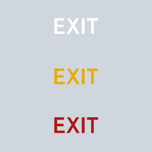Preformed Thermoplastic Letters 'EXIT'