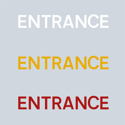 Preformed Thermoplastic Letters 'ENTRANCE'