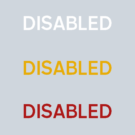 Preformed Thermoplastic Letters 'DISABLED'