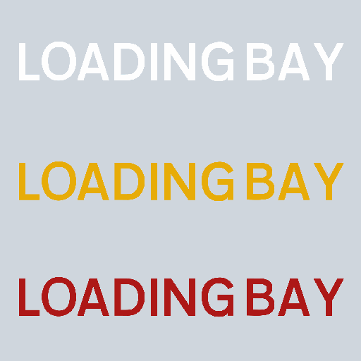 Preformed Thermoplastic Letters 'LOADING BAY'