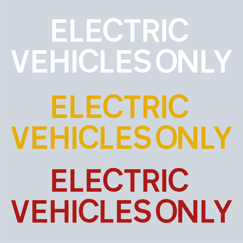 Preformed Thermoplastic Letters 'ELECTRIC VEHICLES ONLY' | Thermmark ...