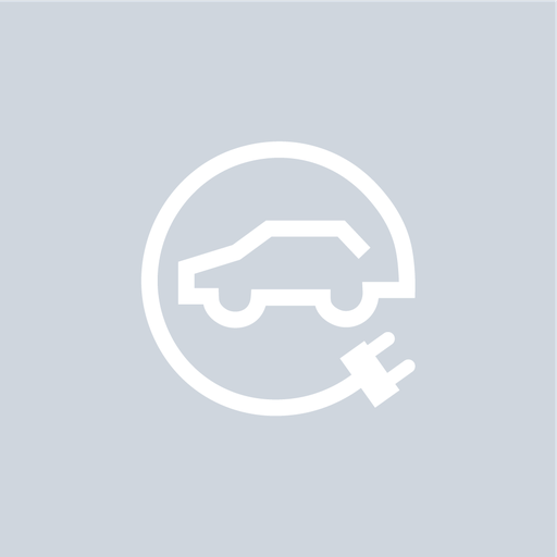 Electric Car Charging Symbol 6 - White