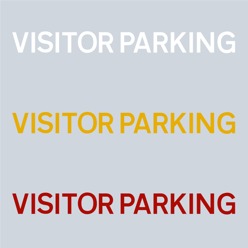 Preformed Thermoplastic Letters 'VISITOR PARKING'